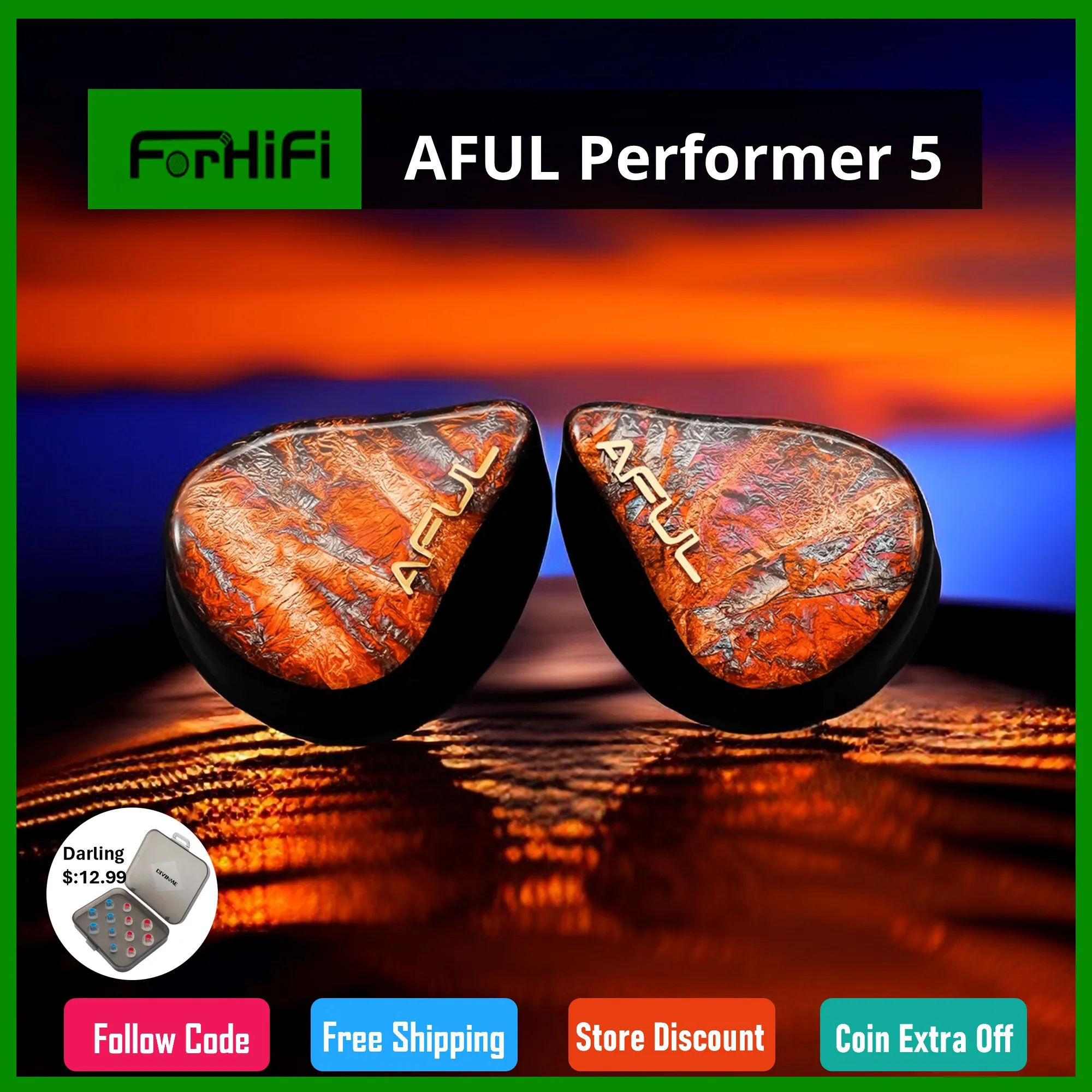 AFUL Performer 5 Гибридные драйверы Наушники-вкладыши 1DD + 4BA Наушники IEMs Сценическая