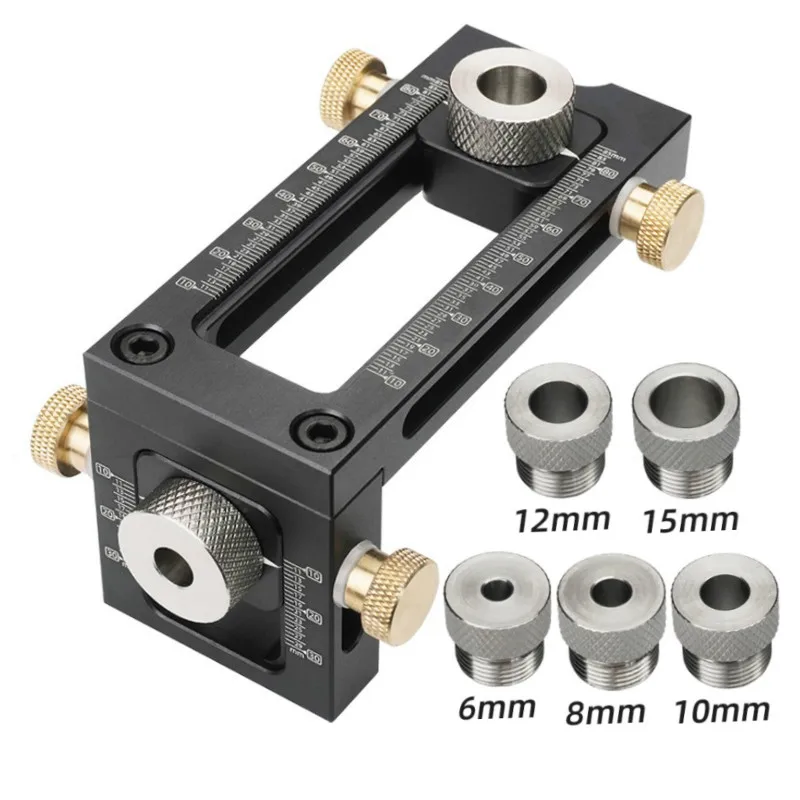 

B50 Woodworking 2 in 1 Drill Puncher Locator Cross Oblique Flat Head Puncher Screw Jig Bed Cabinet ScrewS Punch Locator
