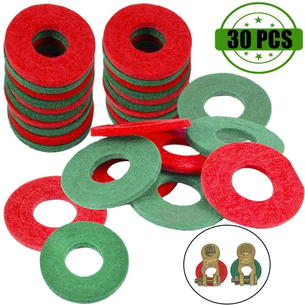 

30pcs Battery Terminal Anti Corrosion Fiber Washers Battery Terminal Protector Pads
