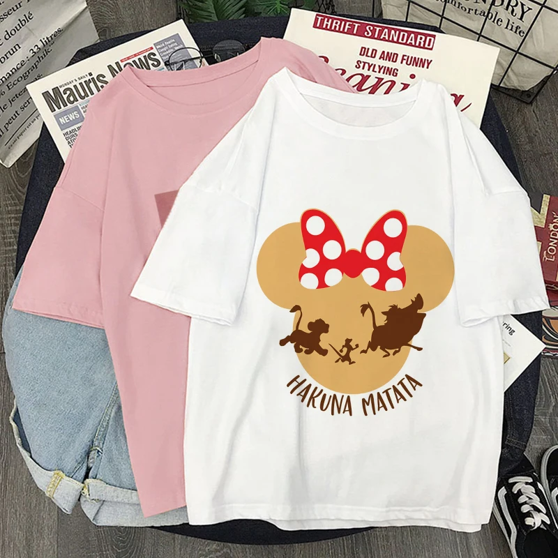 

Футболка женская летняя в стиле Харадзюку с изображением короля льва