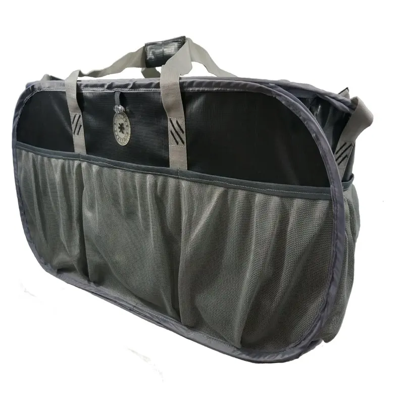 Heavy Duty Trunk Organizer Large Pop-up Grocery Cargo Bag, Black Web Stich