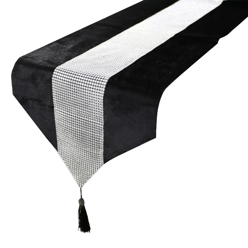 30x180 см черный стол с флагом фланелевые стразы для свадьбы рождественской