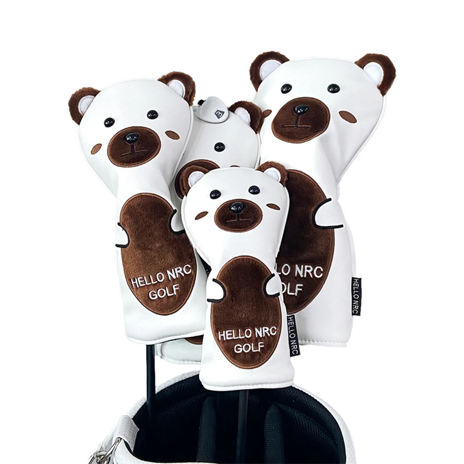 

Чехол для головы Bear Golf Iron, милый мультяшный Универсальный защитный чехол для головы гольф-клуба, аксессуары для гольфа