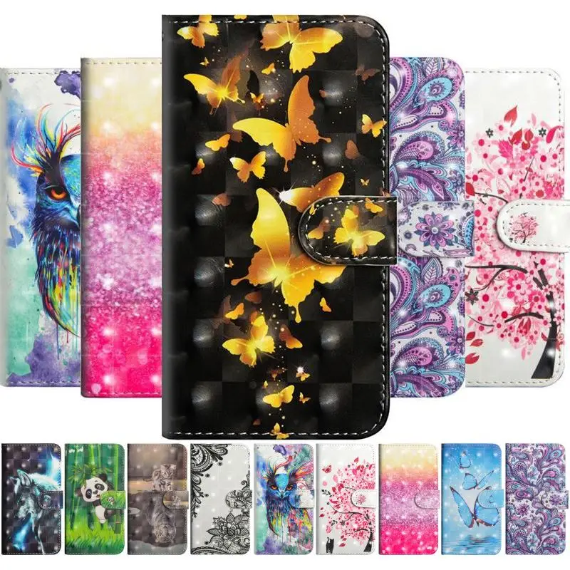 

Flip Phone Cover Case For Huawei P Smart 2020 2021 Y5 Y6 Y7 2019 2018 P30 P40 Lite E Y5P Y6P Y7A Y7P Wallet Card Slot Coque D24G