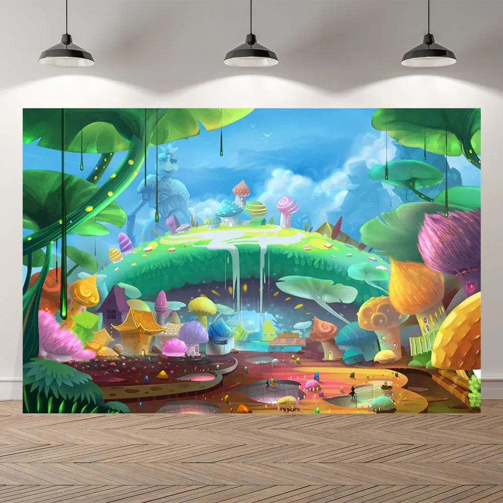 

Nitree Fairy Tale Wonderland Dreamy Fantasy Forest Jungle Nature Scenery Backdrop Vinyl Photo Studio Photography Background