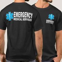 star of life ems medical paramedics duty wear t shirt high quality cotton breathable top loose casual t shirt s 3xl