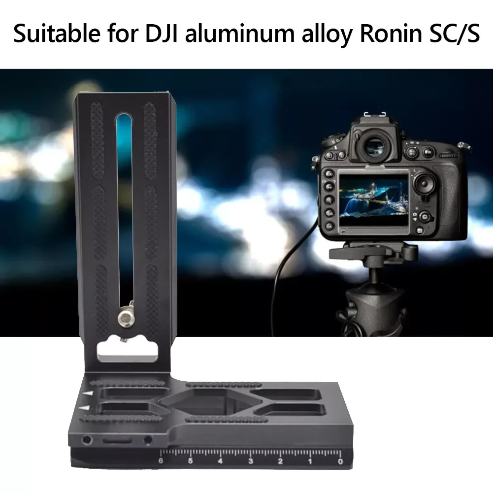 

a Black Aluminum Alloy Bracket Camera Mounting Quick Release Plate for DJI Ronin S SC Gimbal Vertical Stabilizer Accessories