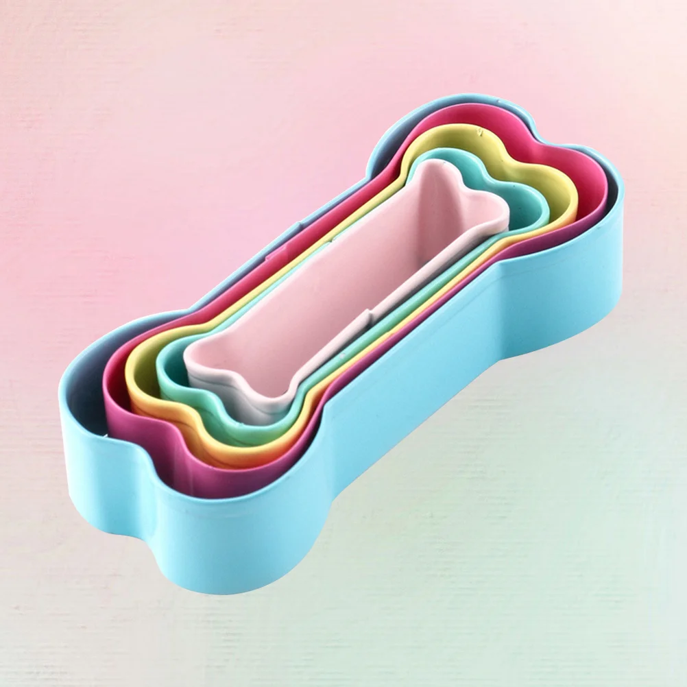 

5PCS Cookie Cutters Candy Making Supplies Chocolate Bar Molds Chocolate Dog Bone Ornaments Cake