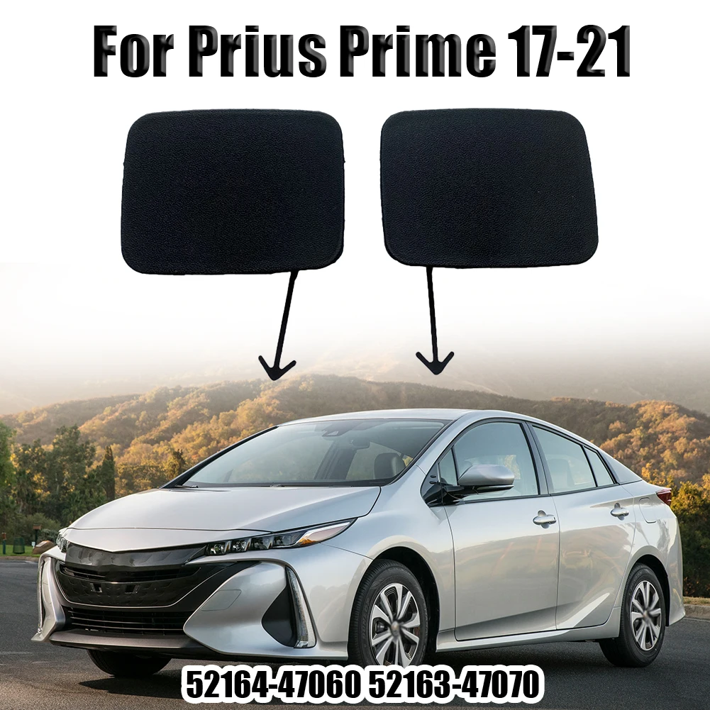 

2pcs Rear Towing Eye Cover Cap For Toyota Prius Prime 17-21 Rear Bumper Tow Eye Hook Cover Cap 52164-47060 52163-47070