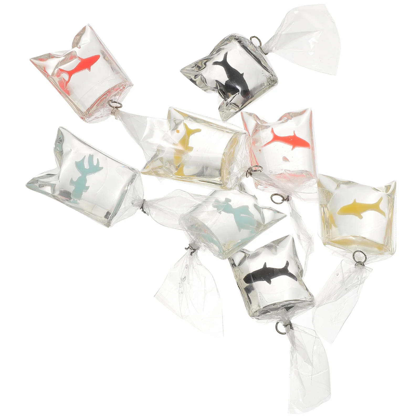 

8 Pcs Key Rings Keychains Bracelet Pendants Handmade Ornaments Charm Resin Novelty