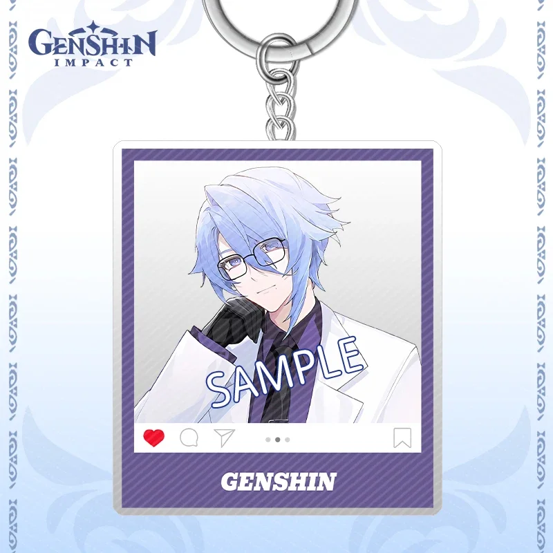 Аниме Genshin Impact Камисато Аято Сяо Косплей через карту Брелок Модная коллекция