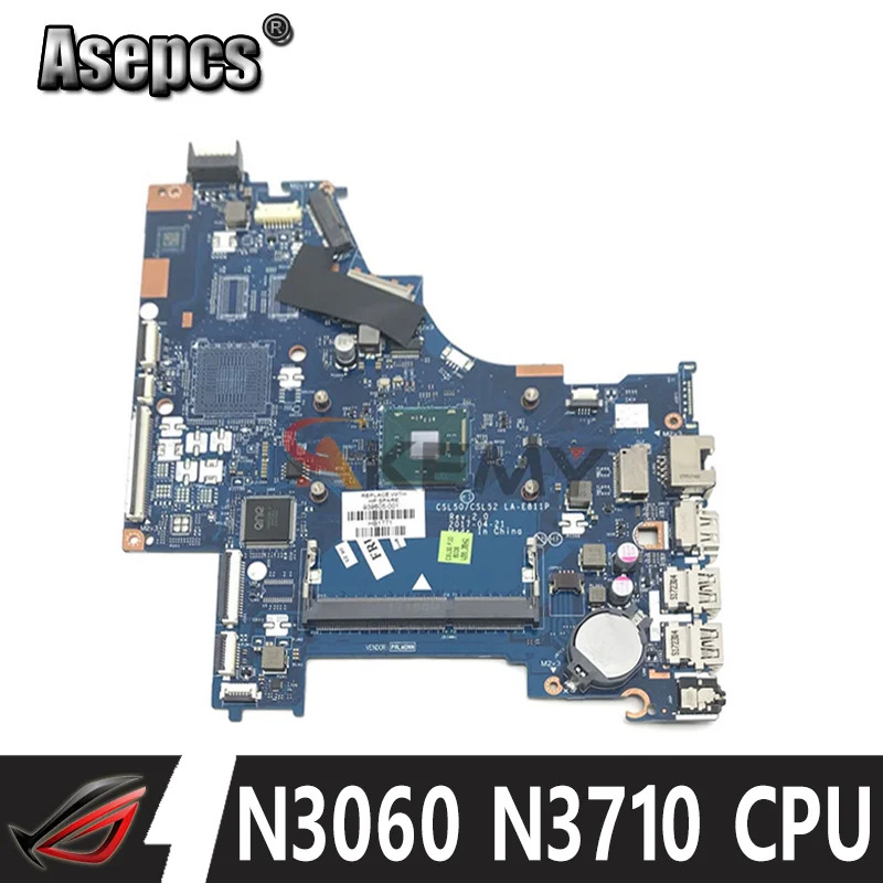 

For HP PAVILION 15-BS 15Q-BU Laptop Motherboard Mainboard LA-E811P Motherboard With N3060 N3710 CPU