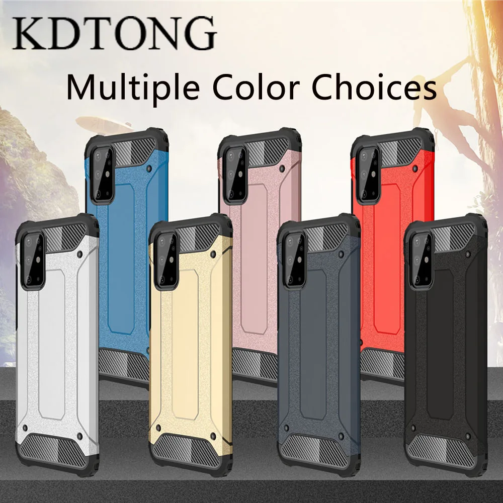 

Phone Case For Samsung Galaxy S22 Plus S21FE S20 Ultra Etui Luxury Heavy Duty Silicone Armor Anti-fall Back Cover