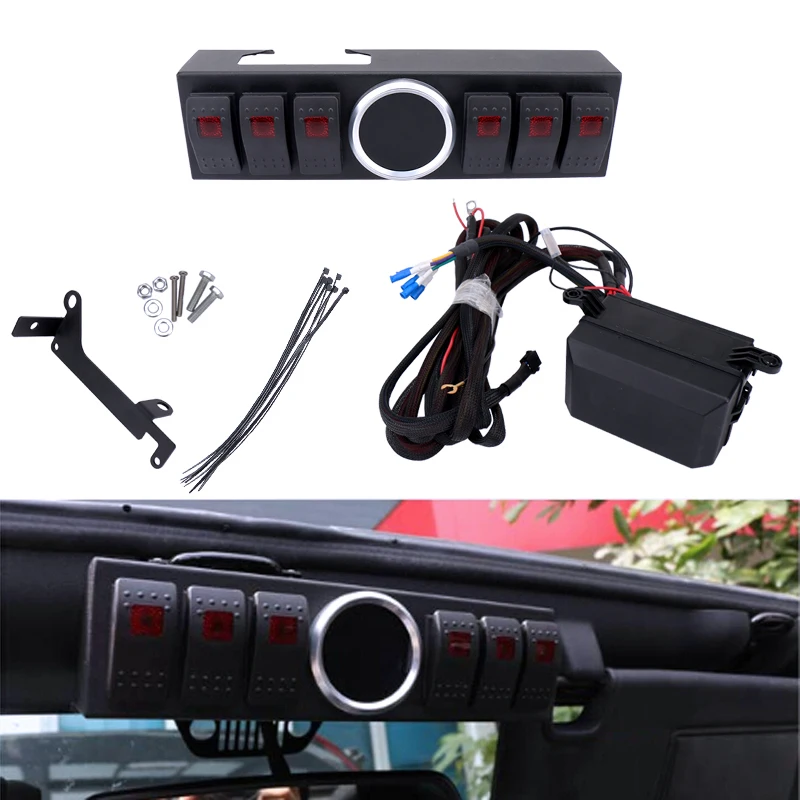 

Панель переключателя, 6 переключателей, двойная подсветка, фотопанель для Jeep Wrangler JK 2009 2010 2011 2012 2013 2015 2014 2016, 1 комплект