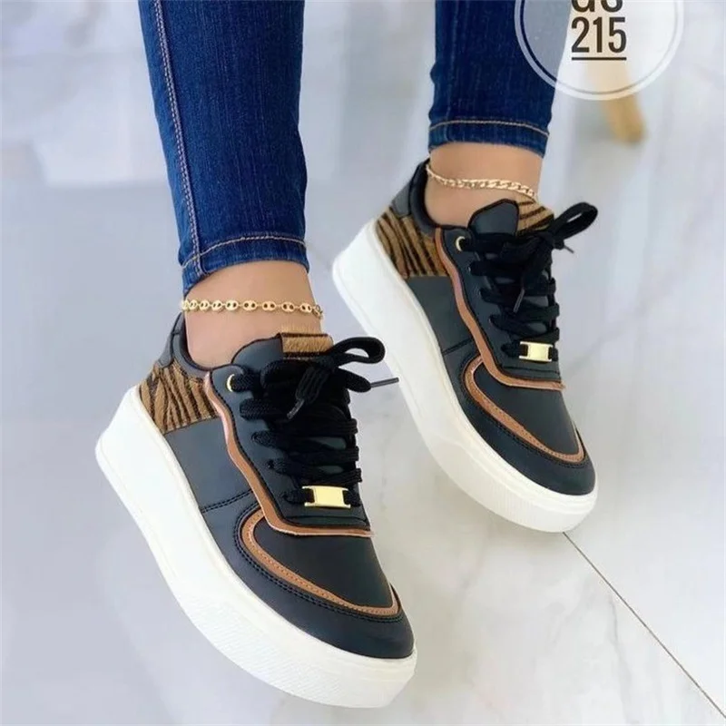 

Mixed Colors Lace Up Women's Vulcanized Sneakers Shoes for Women 2023 Autumn Women Sneakers Casual Round Head Ladies Shoes