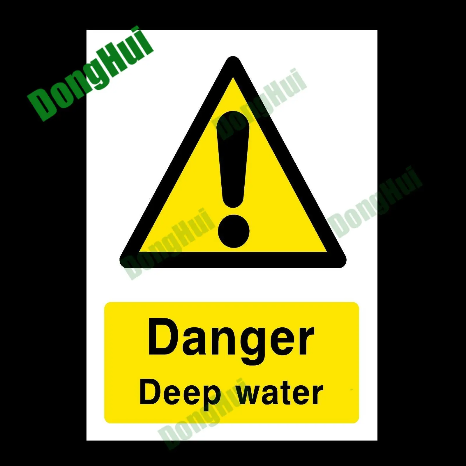 

Danger Deep Water Label Plastic Sign Warning Caution Danger Adhesive Car Sticker PVC Waterproof for Public Places Stations