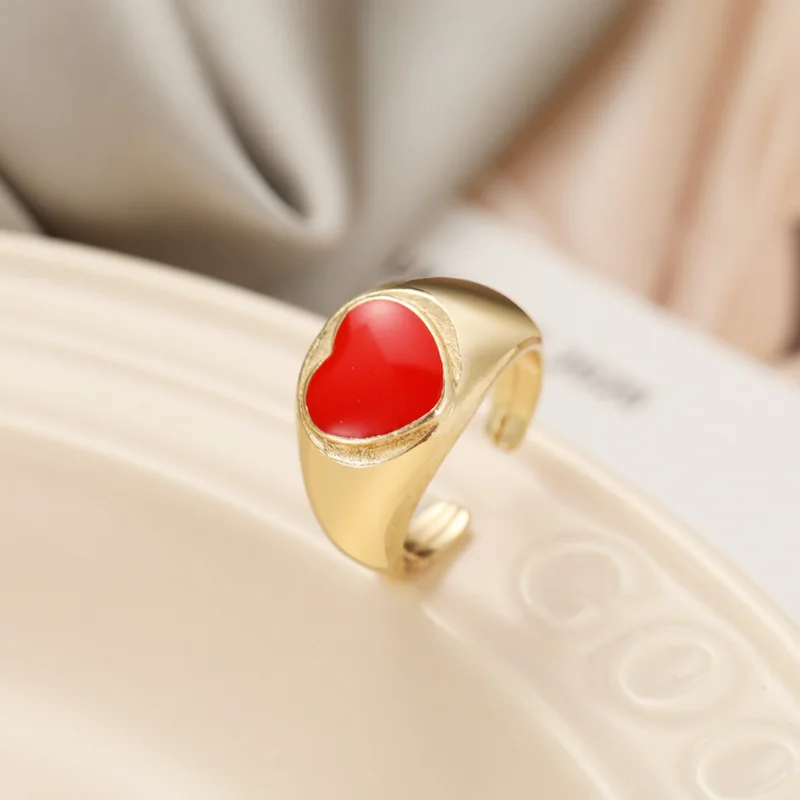 

Classic Red Engagement Rings for Women Men Mini Knuckle Ring Sets Fashion Necklace