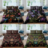 home textiles luxury 3d embroidery bird duvet cover set pillowcase kids bedding set aueuukus queen and king size bedding