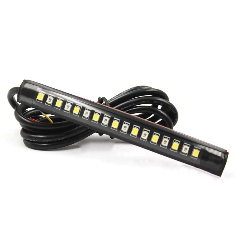 

Two color 17led turn light bar white daytime running light LED brake light license plate light bar led strips