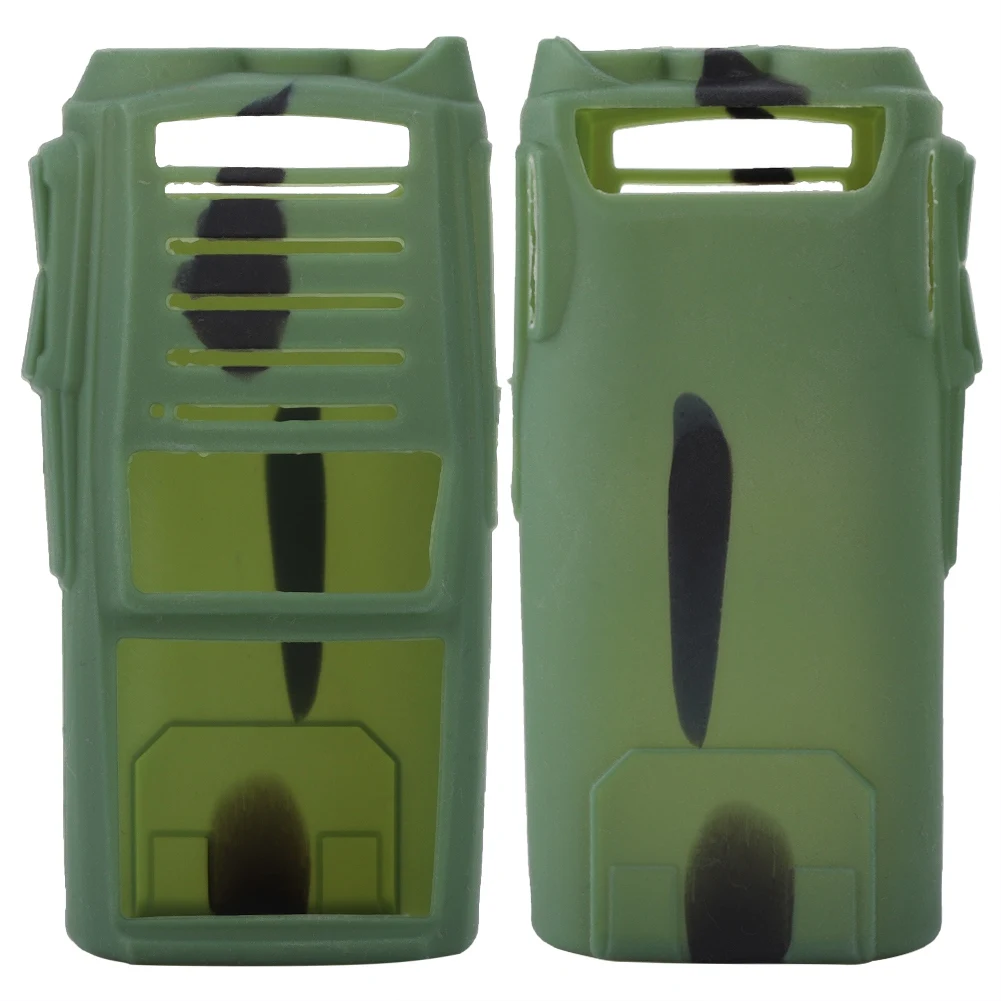 soft silicone two way radio holster case protection for baofeng uv82 walkie talkiescamouflage two way radio silicone cover free global shipping