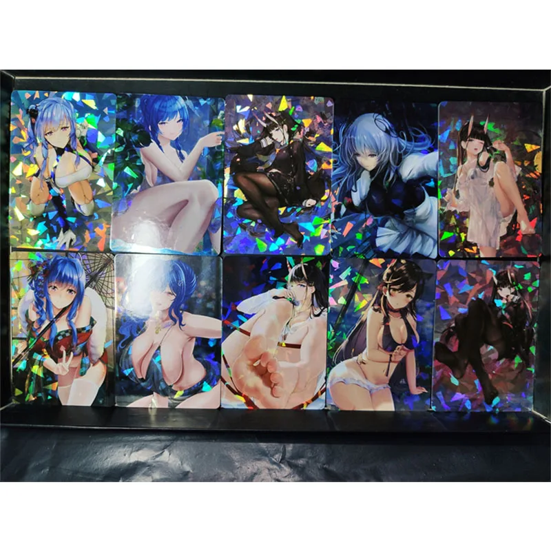 

10Pcs/set Anime Azur Lane Cards Diy Acg Beauty Commemorate Anime Sexy Game Card Collection Toys Gifts for Children Adults