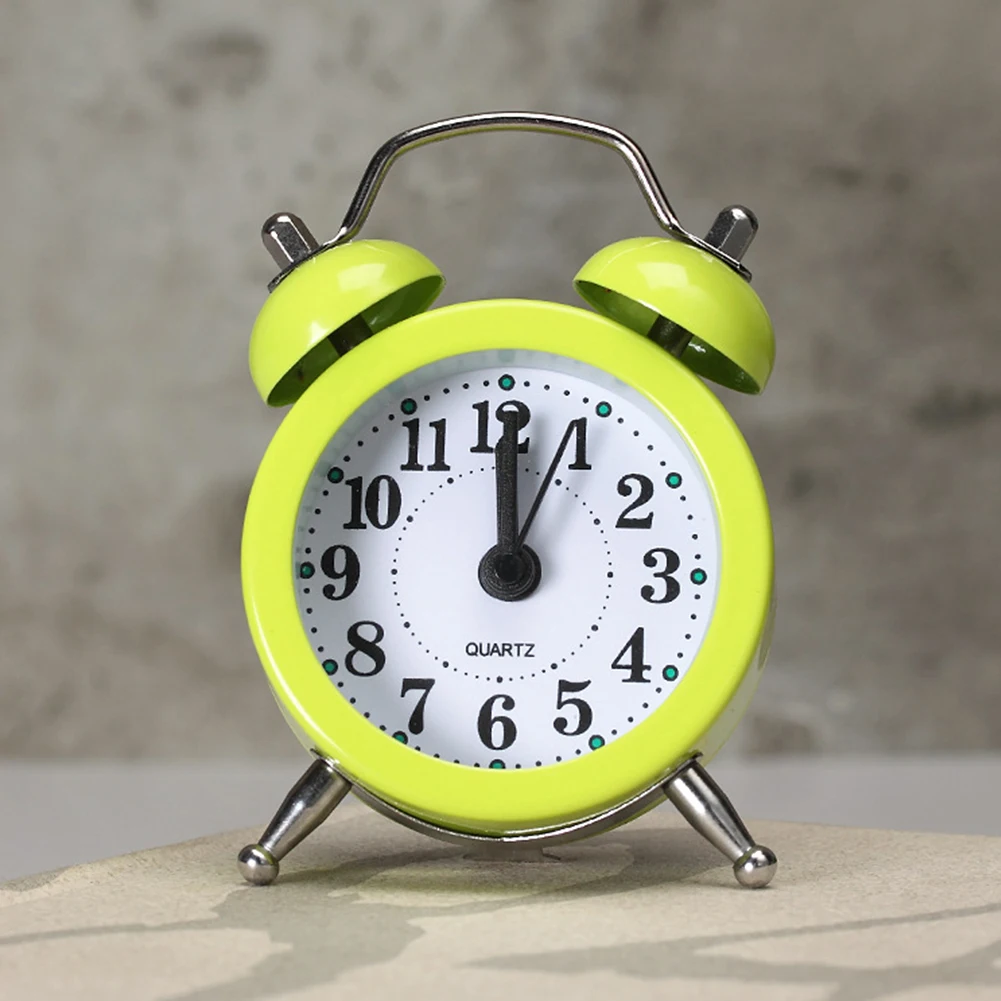 

Durable Alarm Clock Double Bell Creative Gifts Mini Night Analog Clock
