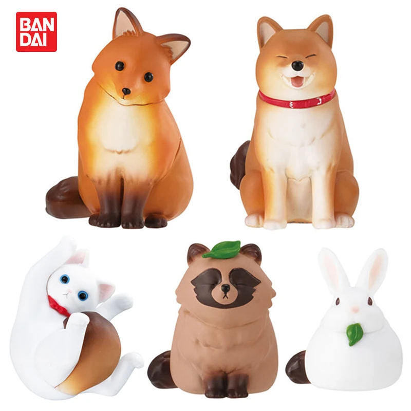 Игрушки BANDAI gashapon милые кавайные животные лапа белая кошка Неко Банни Сиба ину