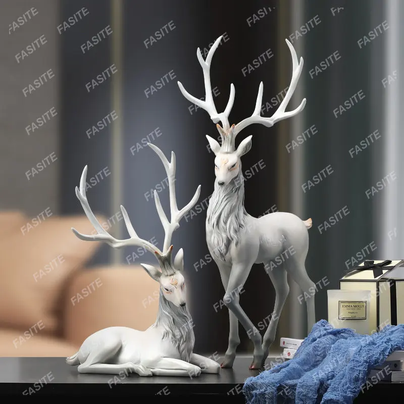 

Creative home furnishings wine cabinet decorations moving to new house gifts elk ornaments living room decoration