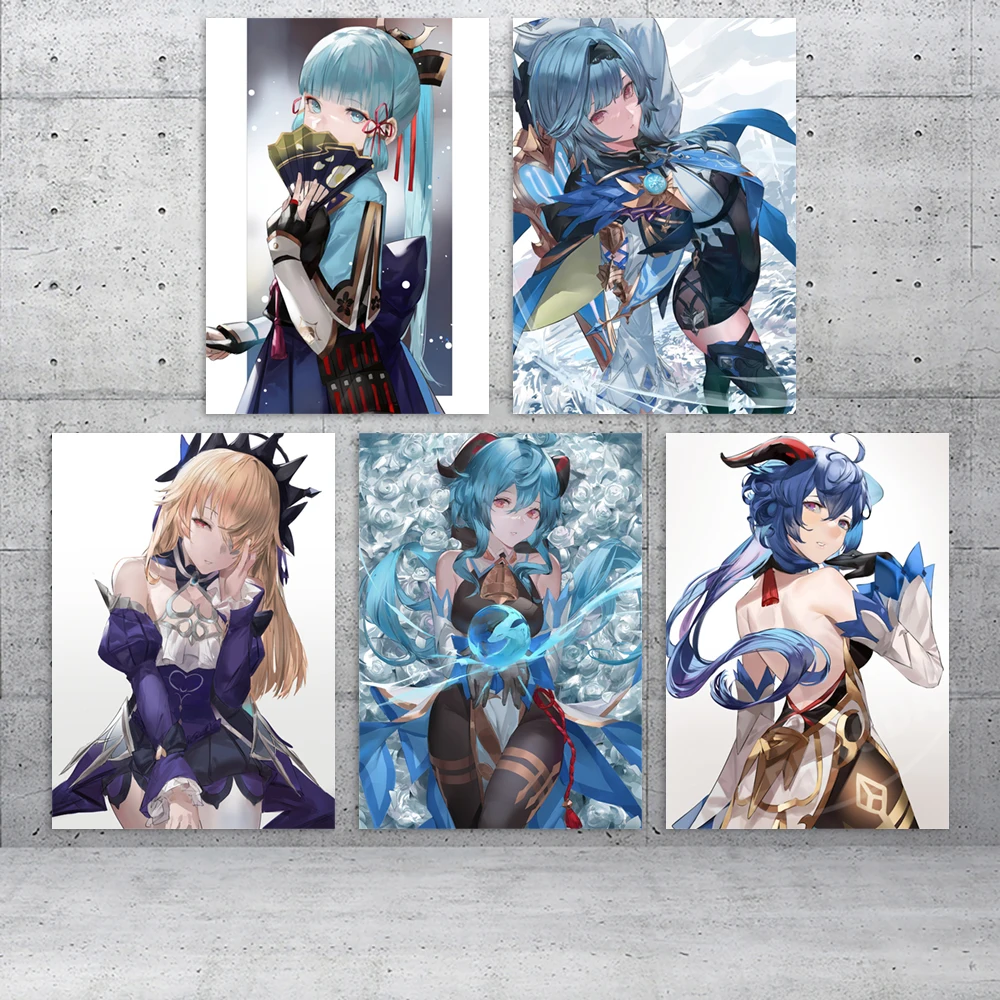 

Genshin Impact Modular Pictures Lisa Minci Home Decoration Kamisato Ayaka Wall Art Game Canvas Prints Painting Bedroom Poster