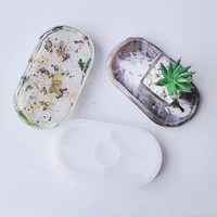 ellipse coaster tray epoxy resin mold agate slices cup mat holder silicone mould 3d diy craft home desk decor casting tools cake
