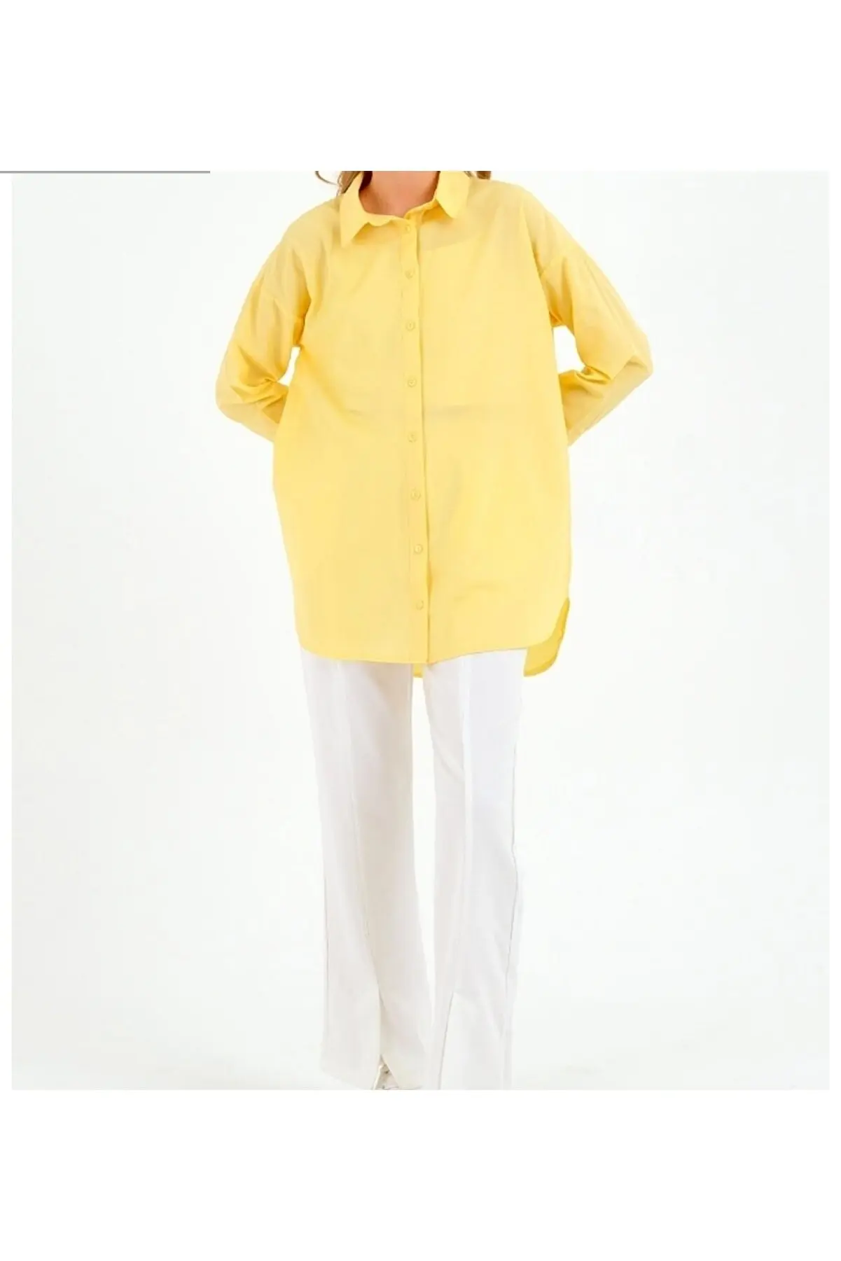 

Женская желтая рубашка из поплина большого размера, красивые и дешевые женские рубашки, 305603386