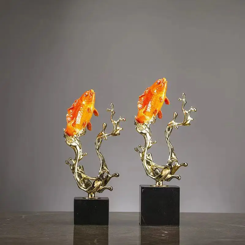 Каждый год больше чем новый богатое китайское украшение в виде рыбы кои для дома