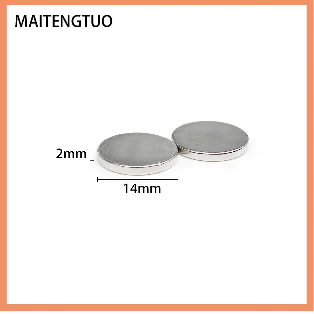 

5/10/20/50/100/200PCS 14*2 mm Thin Neodymium Magnets Strong 14mmx2mm Permanent Round Magnet 14*2mm Powerful N35 Magnetic magnet
