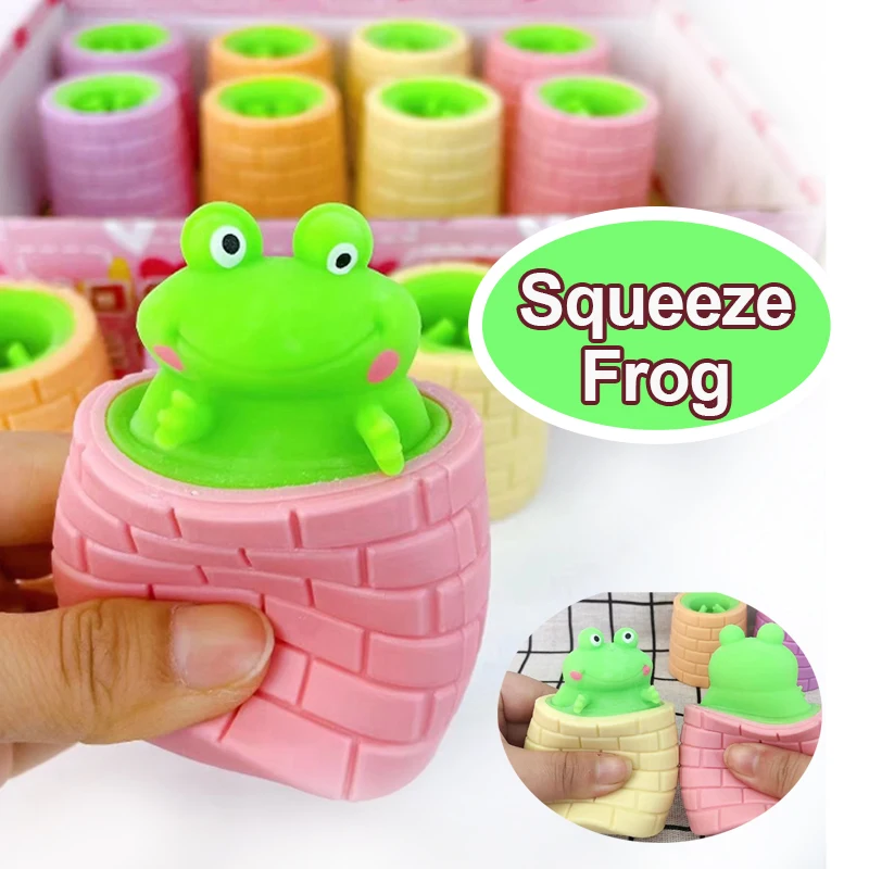

Anti-Stress Toy Cute Frog Squeeze Fidget Toys Squishy Funny Stress Relief For Kids Adults Gift Prop 1pcs J177