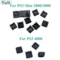 yuxi 1set rubber feetplastic button screw cap cover replacement set for ps3 slim 2000 3000 for ps3 4000 controller