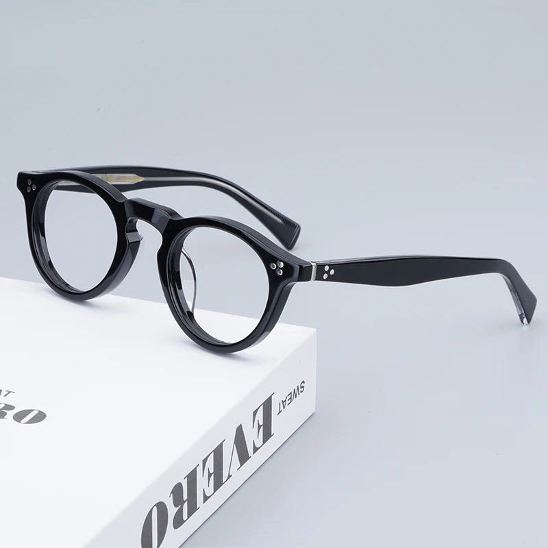 

7285 японские брендовые ацетатные оригинальные оправы для очков 340 мужские классические Рецептурные очки для женщин и мужчин овальные искусс...