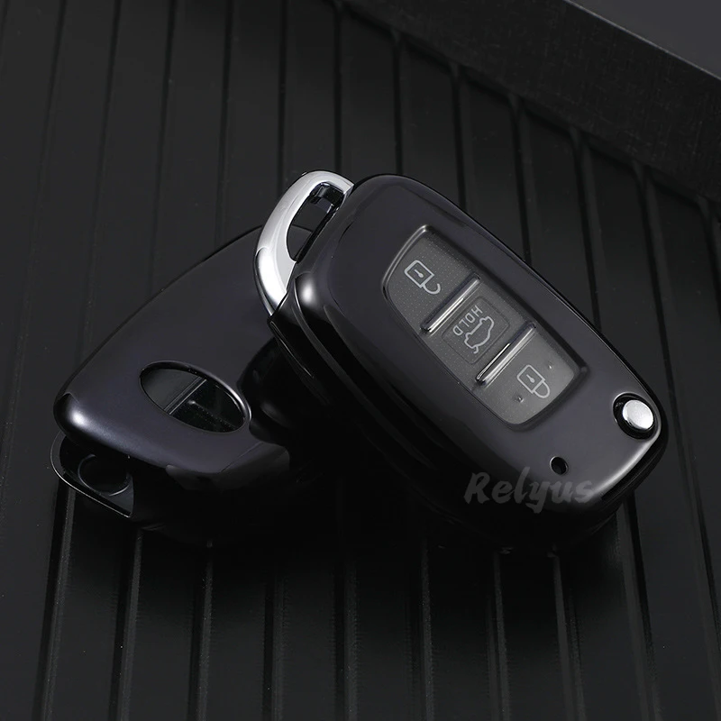 

TPU Car Key Protector Cover Holder for Hyundai Tucson Creta Ix25 I10 I20 I30 Verna Mistra Elantra Santa Fe 2015 - 2018 Key Case