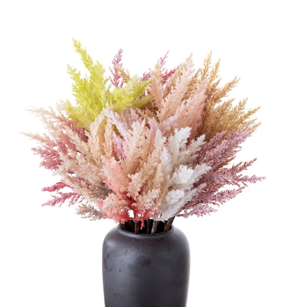 Фото 53 см искусственные цветы Astilbe Chinensis для невесты, зеленые растения, свадебные украшения, имитация цветов, Декор, свадьба №5