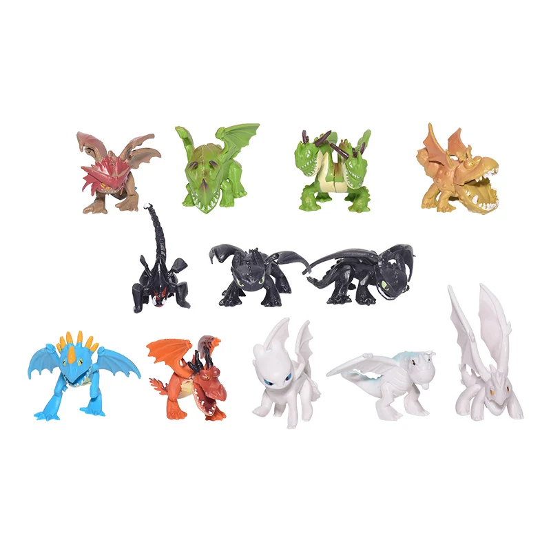 

12 шт. Как приручить дракона скрытый мир Беззубик, ночная фурия ПВХ экшн-фигурки модели игрушек