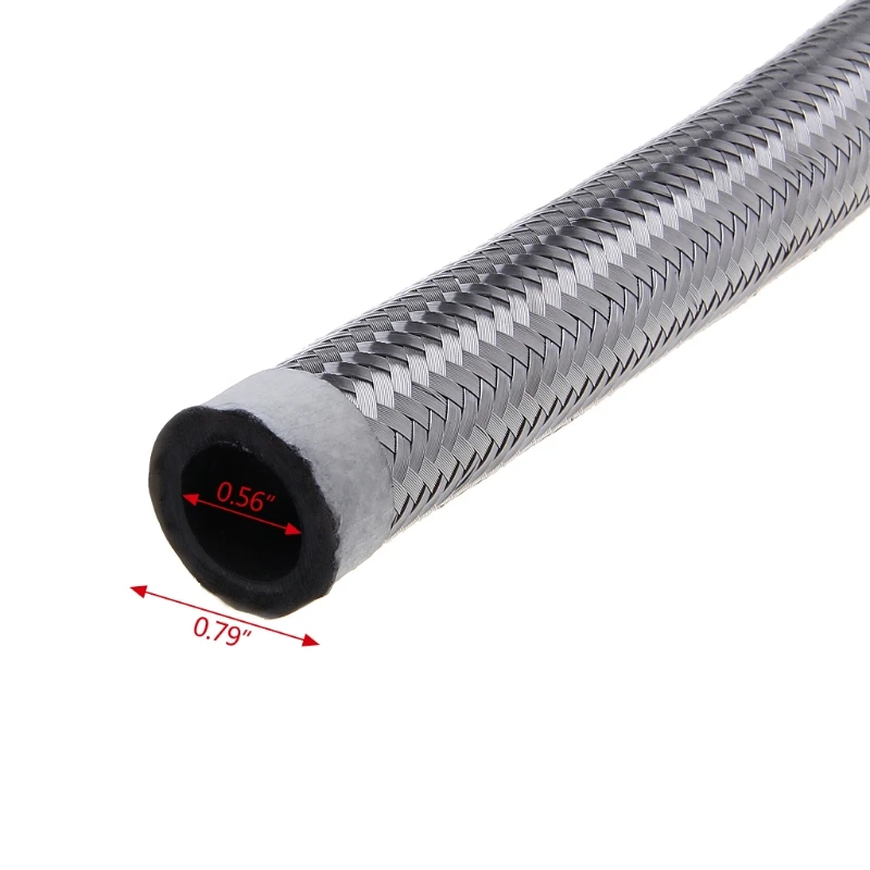 090E мотоциклетный плетеный шланг из нержавеющей стали для тормозного газойля