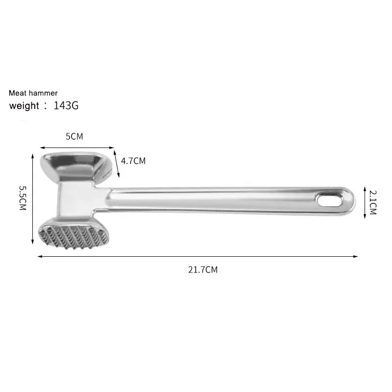 

Household Stainless Steel Knock Loose Beef Mace Steak Tender Meat Beat Hammer Kitchen Tenderizer