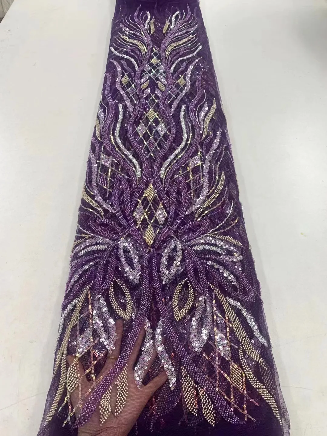 

2023 африканские высококачественные бусины ручной работы блестки кружево роскошный Бисер Тюль кружевная ткань французский для женщин материал для свадебной вечеринки