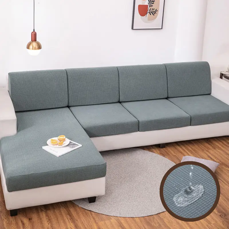 

Waterproof Elastic Sofa Cover Full Wrap Sofa Cover Solid Color Combination Sofa Cover