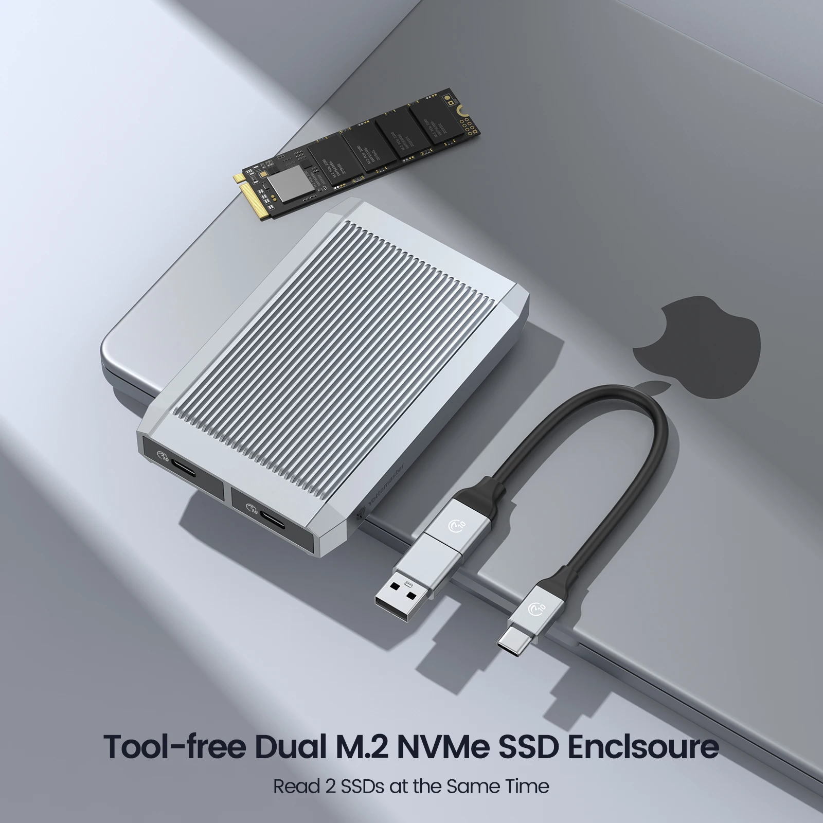 Фото Корпус Yottamaster, USB C NVMe SATA, 10 Гбит/с, 8 ТБ макс. №2