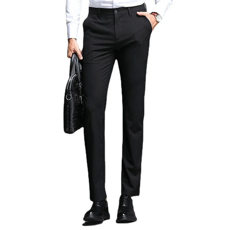 

Suit Pants Men's Slim Fit Black Suit Pants Business Casual Suit Long Pants Men's Small Feet Work Suit Pants Summer