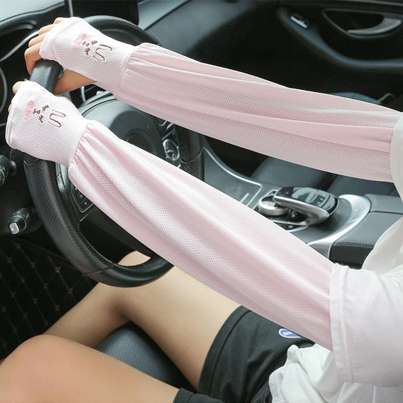 

Arm Sleeves UV Protection Sunshade Sleeves Sleeves Thumb Hole Sun Sleeves Cover Cycling Outdoor Cool Summer Arm Sleeves