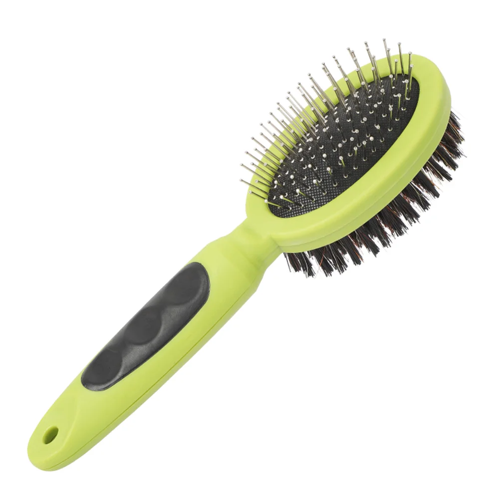 

Double-sided Dog Hair Removal Comb Manual Hair Comb Non-skid Handle Design Pet Comb