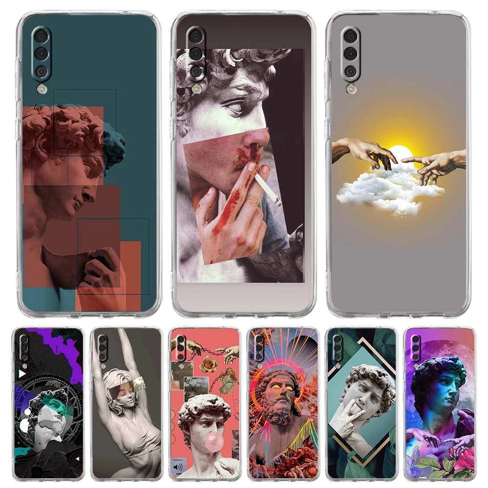 

Art Aesthetic David Eyes Transparent Phone Case for Samsung Galaxy A12 A22 A50 A70 A40 A10 A20 A30 A02 A03S A04 Silicone Shell