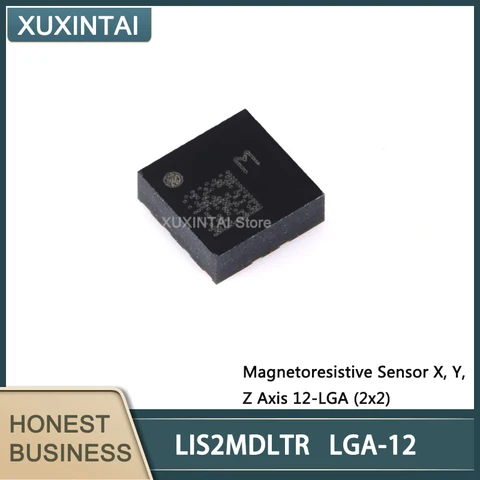 10 шт./Лот Новый оригинальный LIS2MDLTR LIS2MDL магниторезистивный датчик X, Y, Z Axis 12-LGA (2x2)