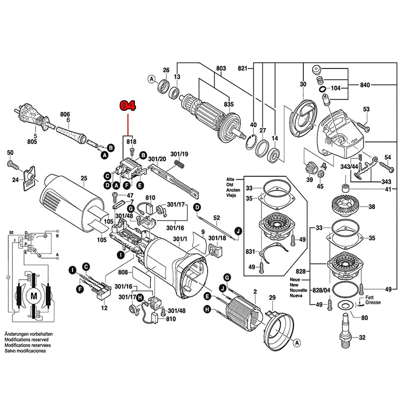 Переключатель переменного тока 220 В для Bosch GWS7-115 GWS8-115 GWS9-125 GGS 28 LCE GWS 8-115, запасные части для угловой шлифовальной машины (art.: 3920ca2db1fc4) - 3920ca2db1fc4